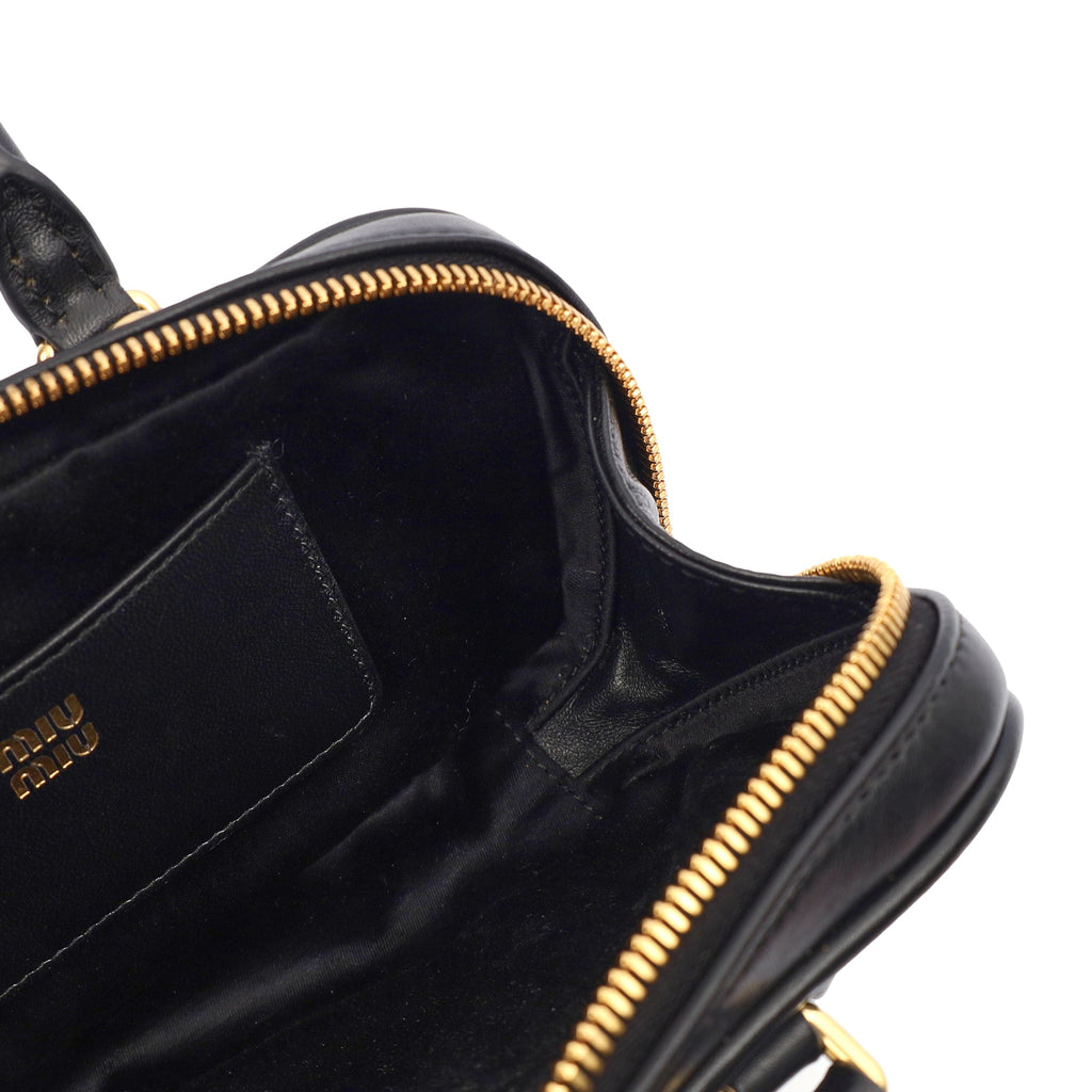 Miu Miu Tote Arcadie in Black, Leather — Detail View