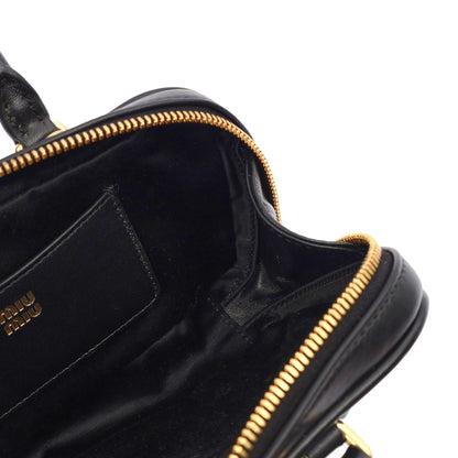 Miu Miu Tote Arcadie in Black, Leather — Detail View