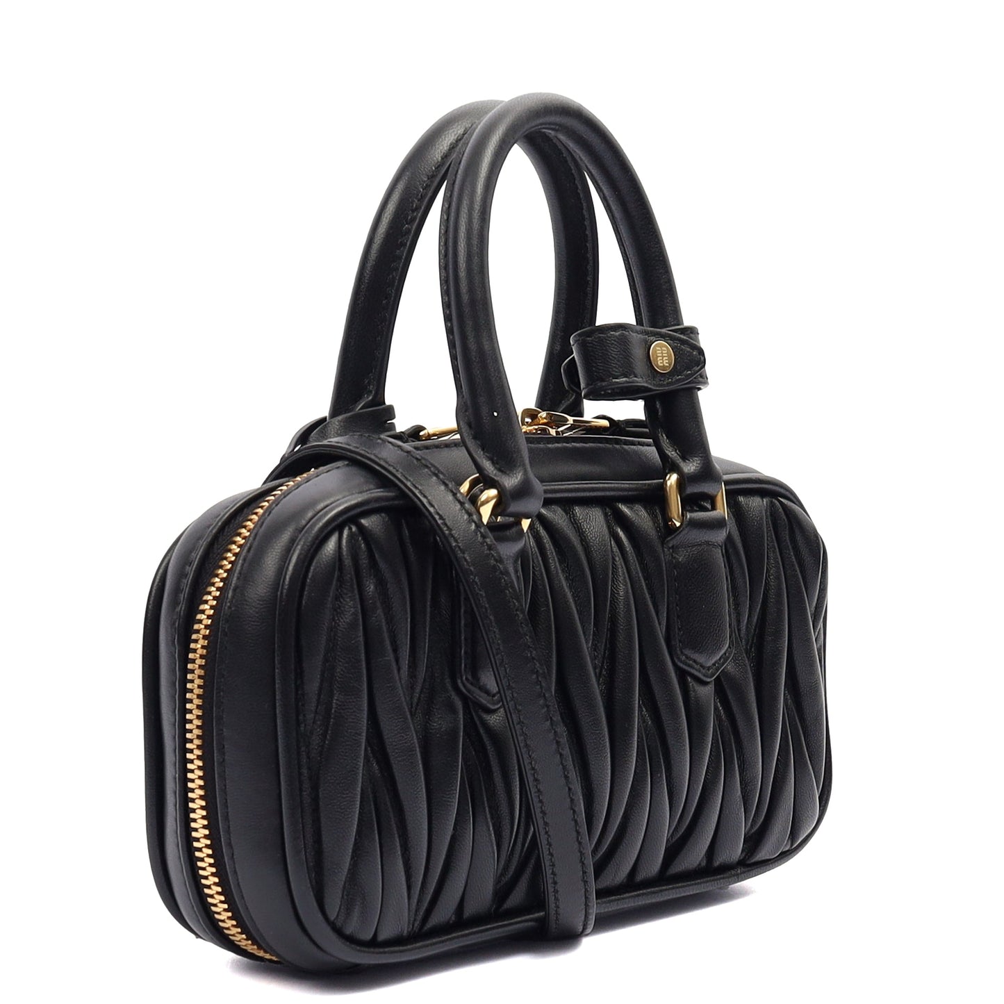 Miu Miu Tote Arcadie in Black, Leather — Alternate View 8