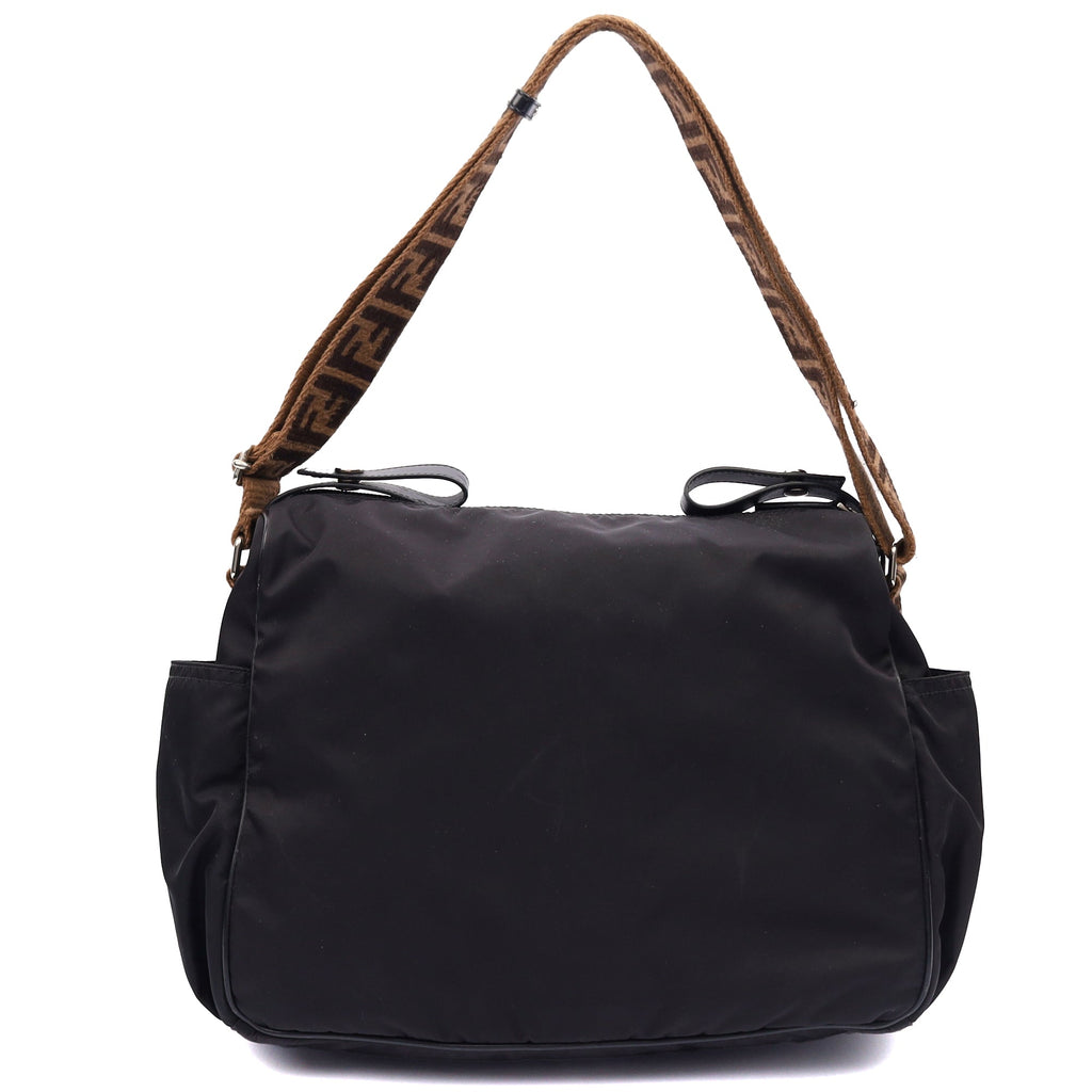 Fendi Tote Baby Changing Bag in Black, Fabric — Back View
