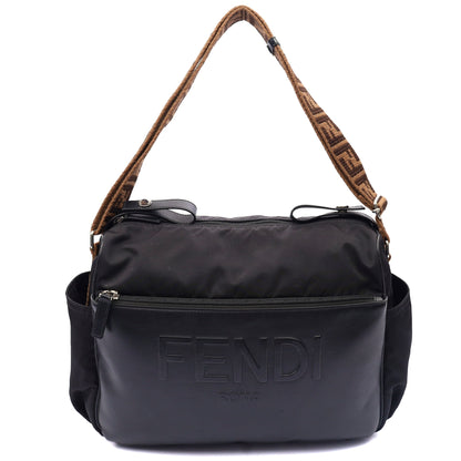 Fendi Tote Baby Changing Bag in Black, Fabric — Front View