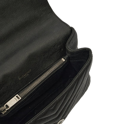 Saint Laurent Cross Body College - Medium in Black, Leather — Detail View