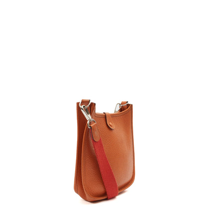Hermes Evelyne 16 in Classic Orange, Clemence Leather — Side View