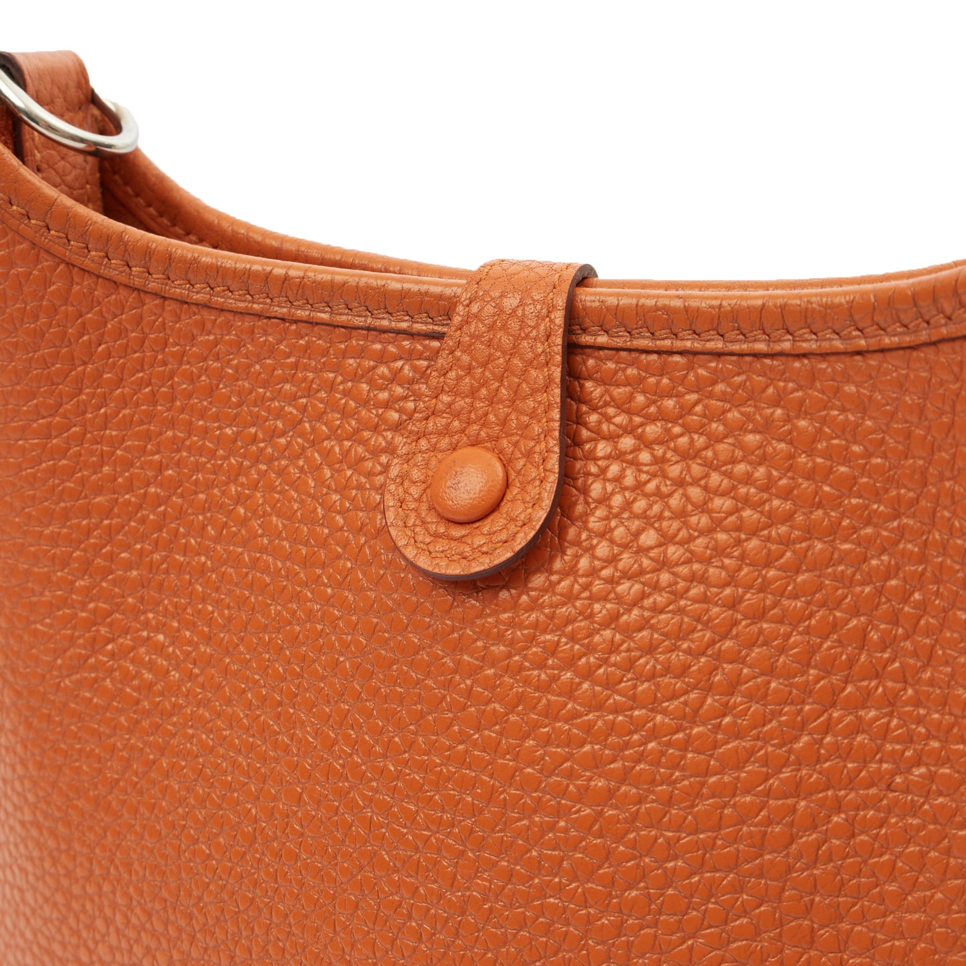 Hermes Evelyne 16 in Classic Orange, Clemence Leather — Alternate View 9