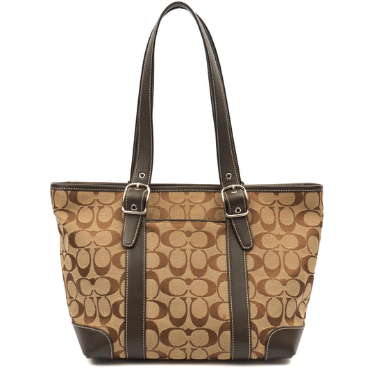 Coach Tote Vintage Canvas Tote in Neutral — Front View