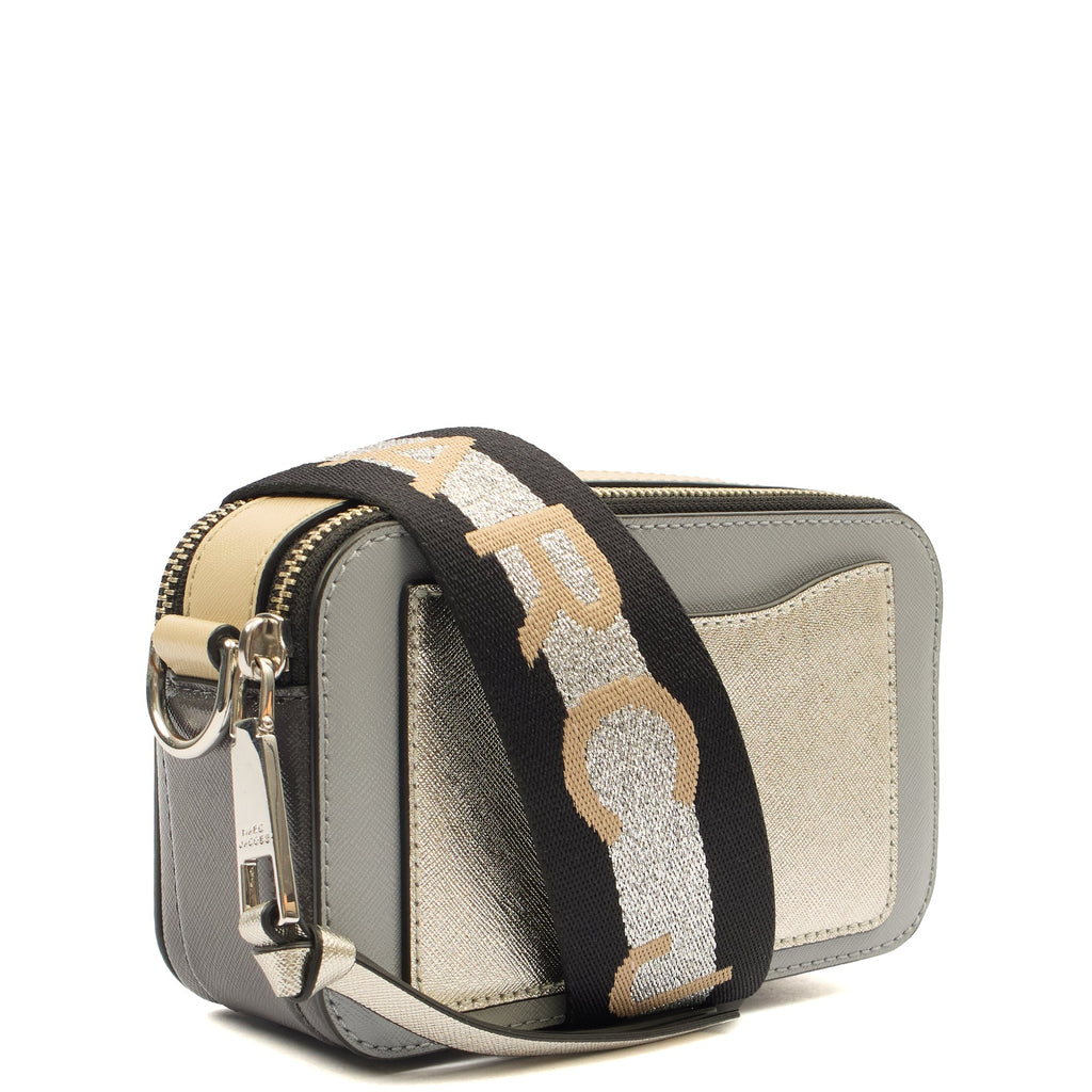 Marc Jacobs Cross Body Snapshot in Grey, Leather — Side View