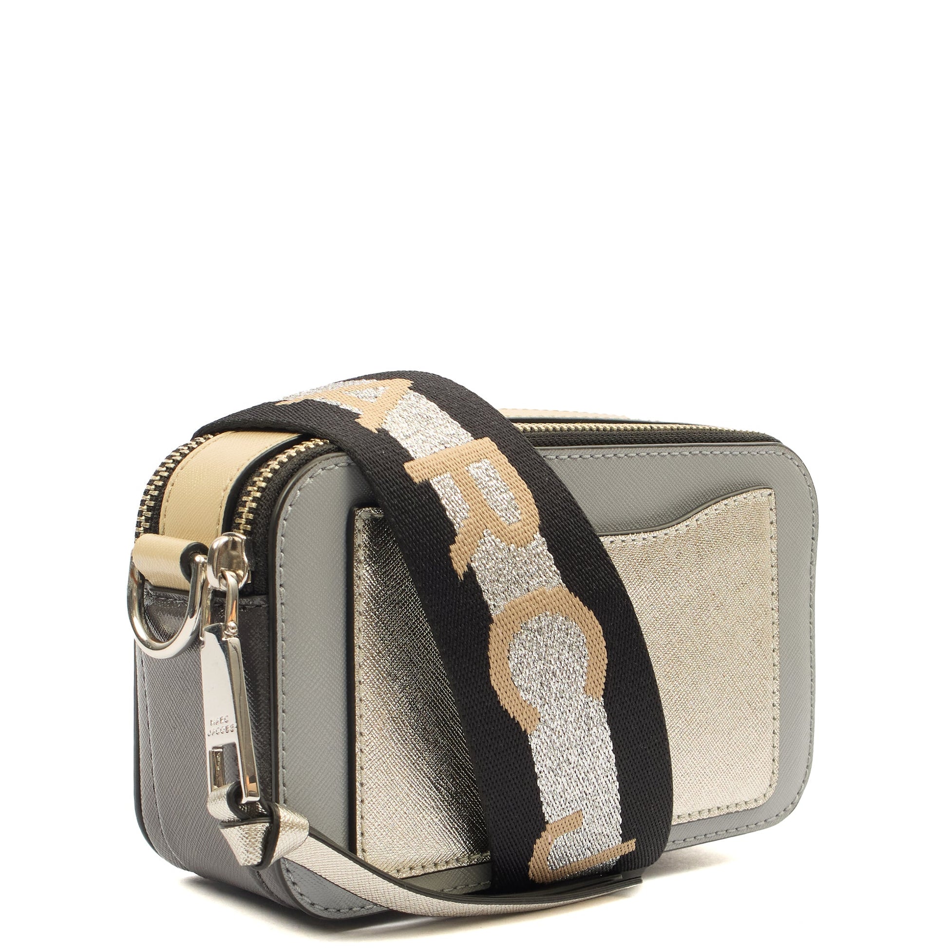 Marc Jacobs Cross Body Snapshot in Grey, Leather — Side View
