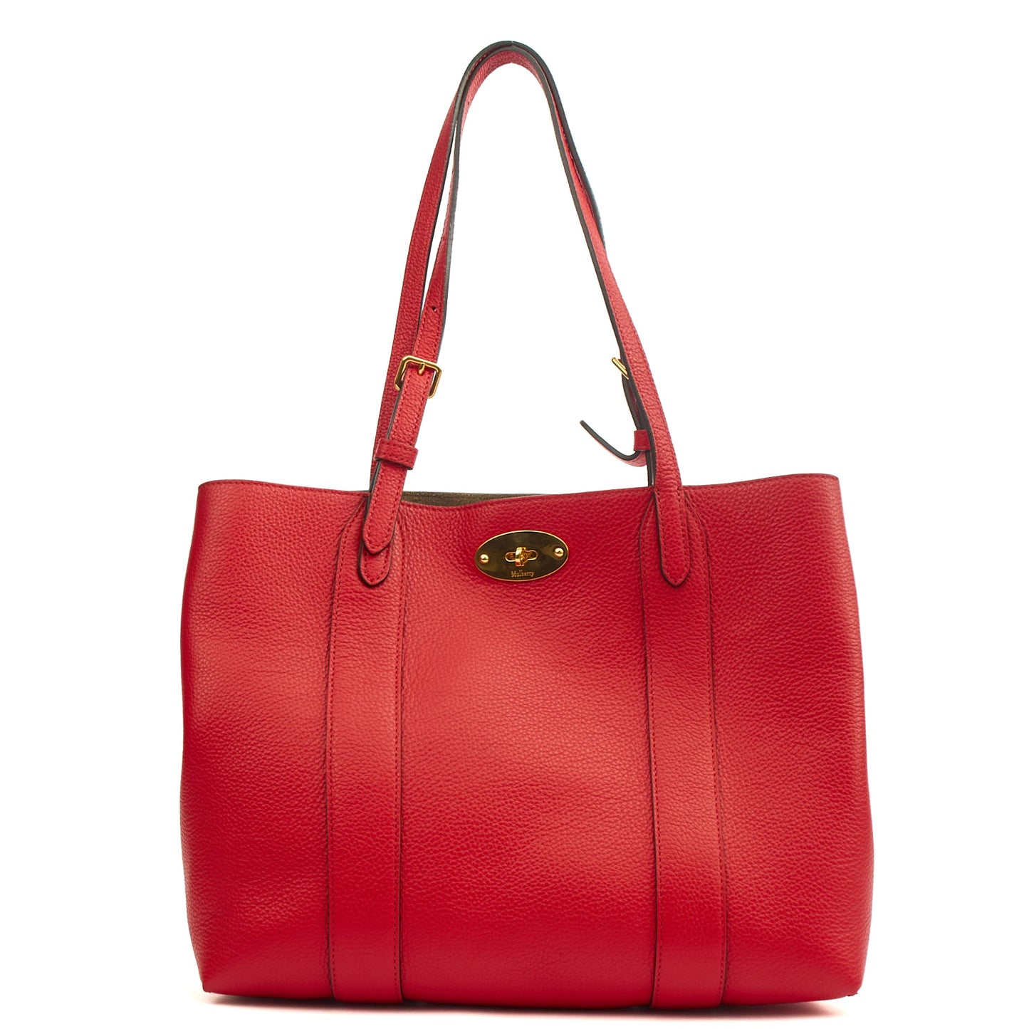 Mulberry Tote Bayswater Tote - Small in Scarlet Red, Leather — Front View