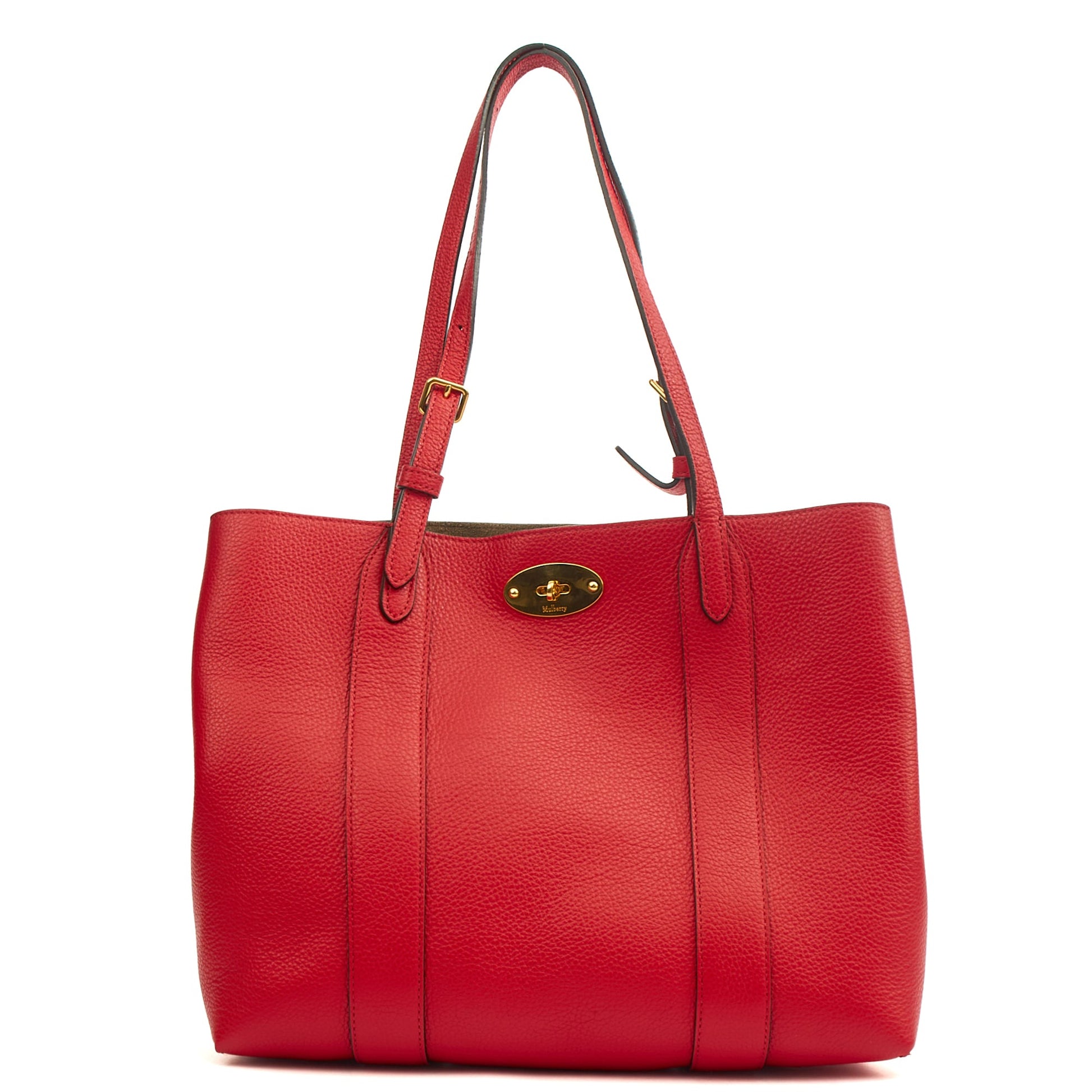 Mulberry Tote Bayswater Tote - Small in Scarlet Red, Leather — Front View