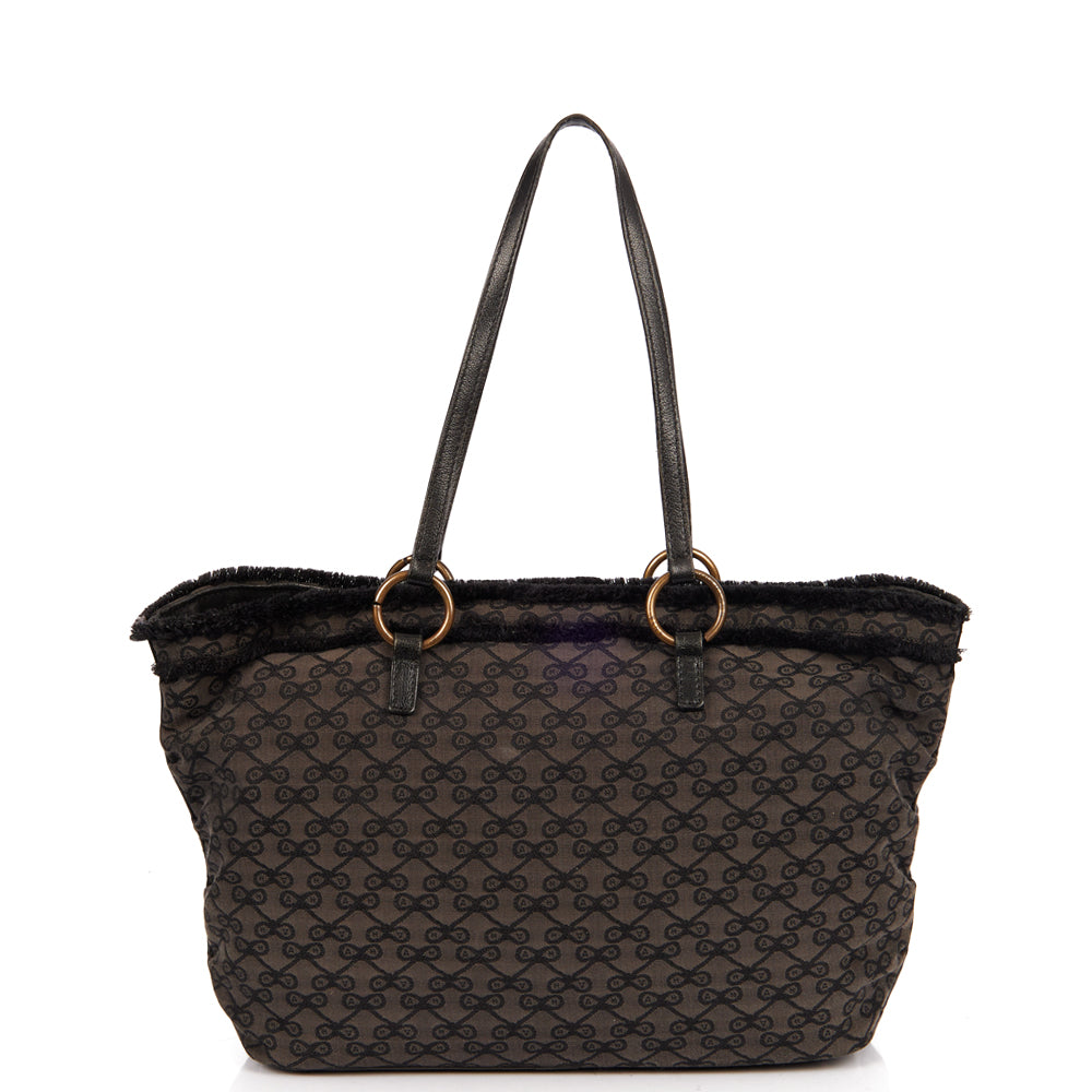 Anya Hindmarch Tote Tote in Black, Fabric — Back View