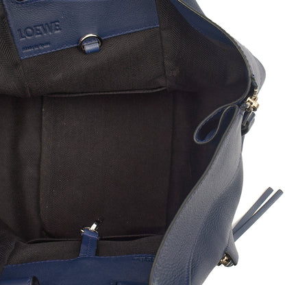 Loewe Tote Hammock - Medium in Blue, Leather — Alternate View 7