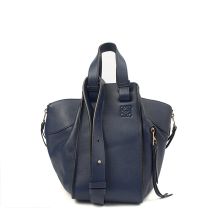 Loewe Tote Hammock - Medium in Blue, Leather — Front View