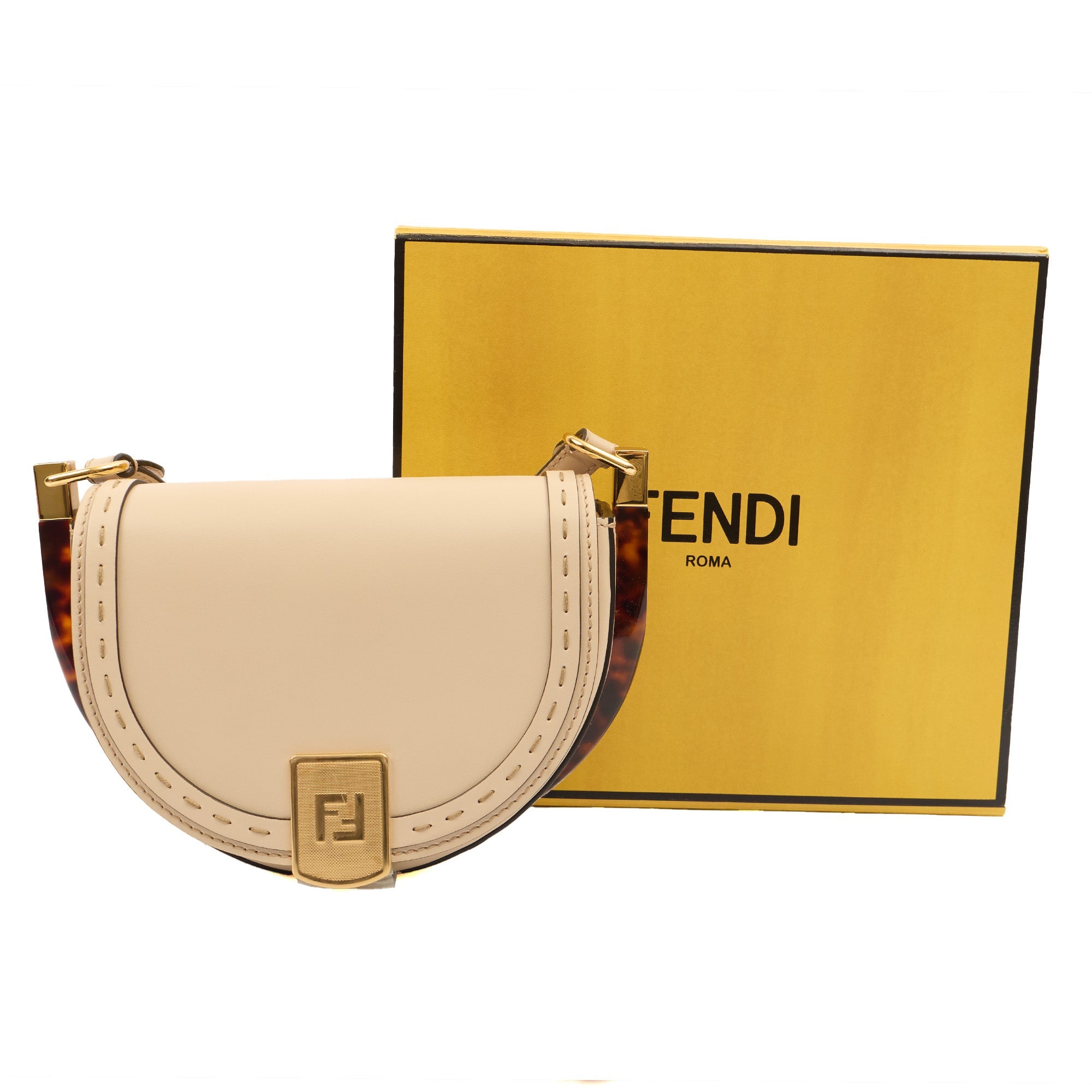 Fendi Cross Body Moonlight in Neutral, Leather — Alternate View 13