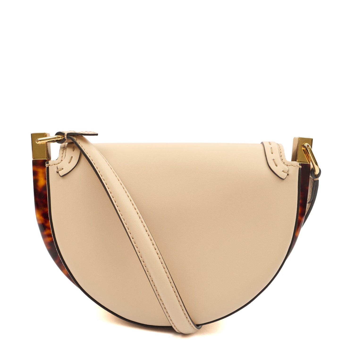 Fendi Cross Body Moonlight in Neutral, Leather — Back View