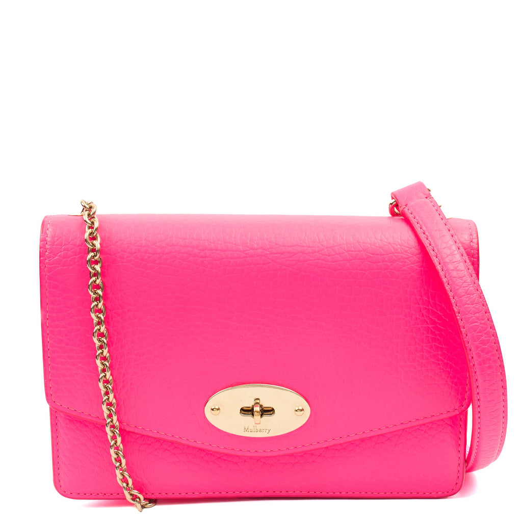 Mulberry Cross Body Darley Shoulder Bag  in Pink, Leather — Front View