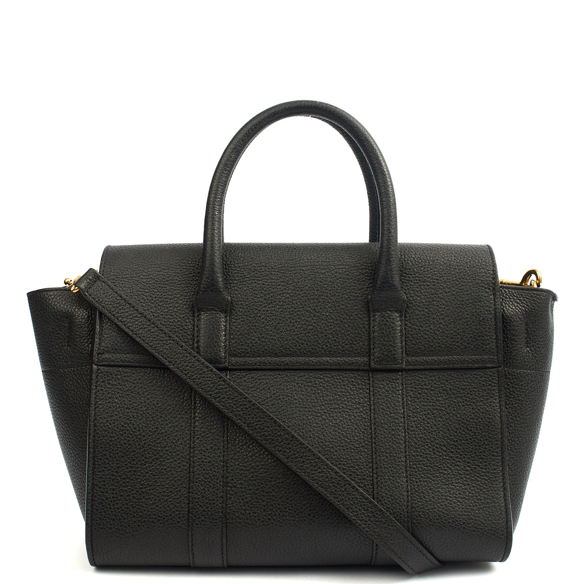 Mulberry Cross Body Bayswater with Strap in Black, Leather — Alternate View 9