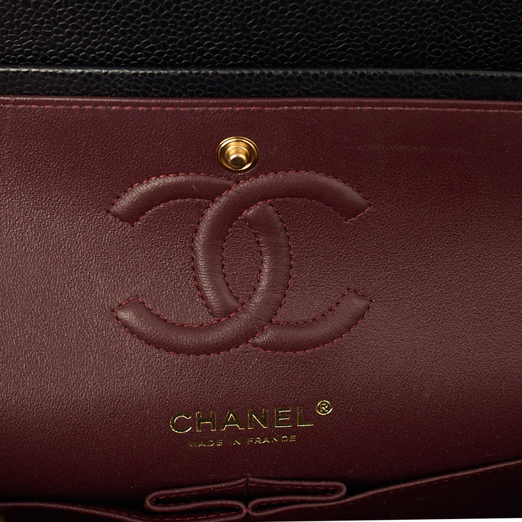 Chanel Shoulder Bag Classic Double Flap - Small in Black, Caviar Leather — Alternate View 13