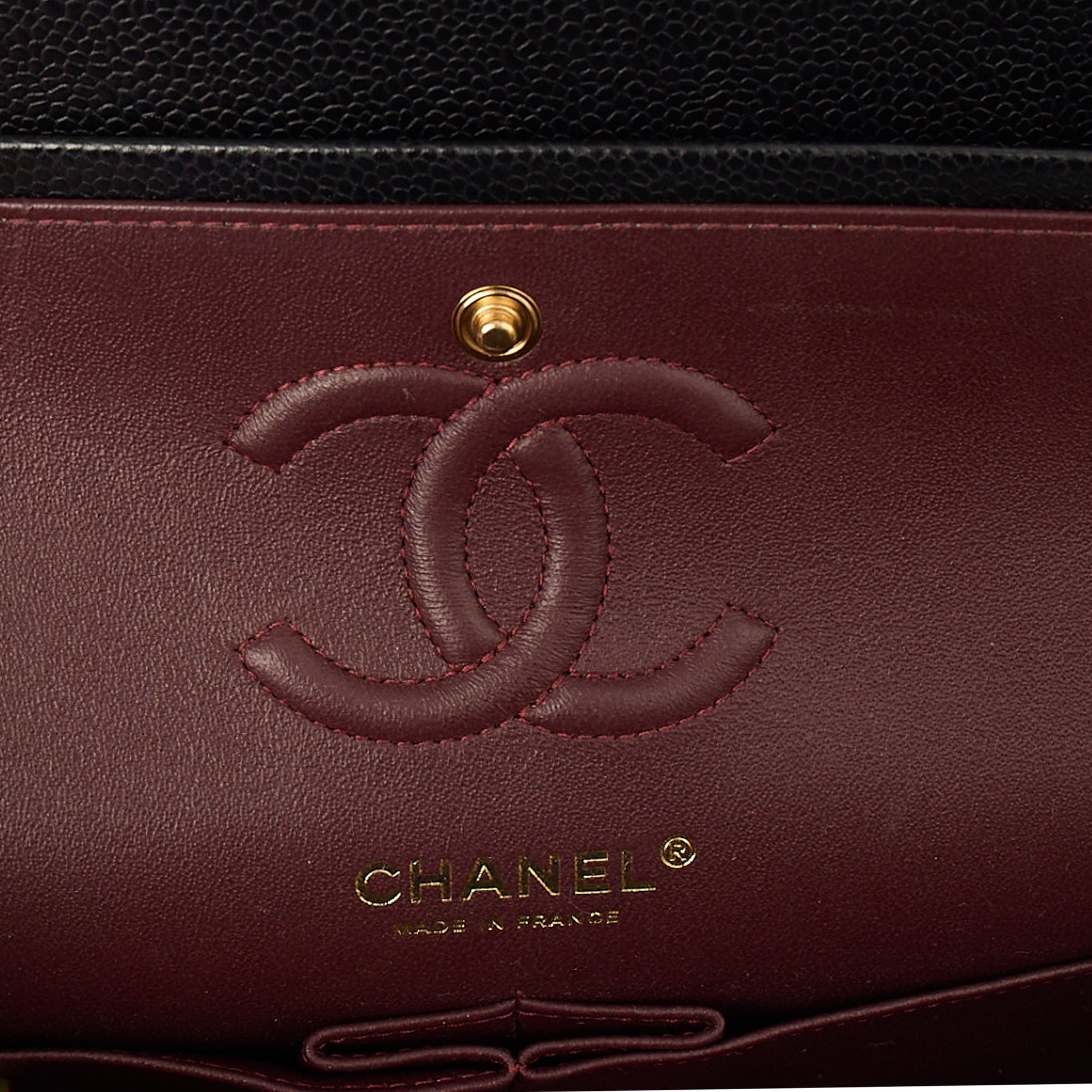 Chanel Shoulder Bag Classic Double Flap - Small in Black, Caviar Leather — Alternate View 13