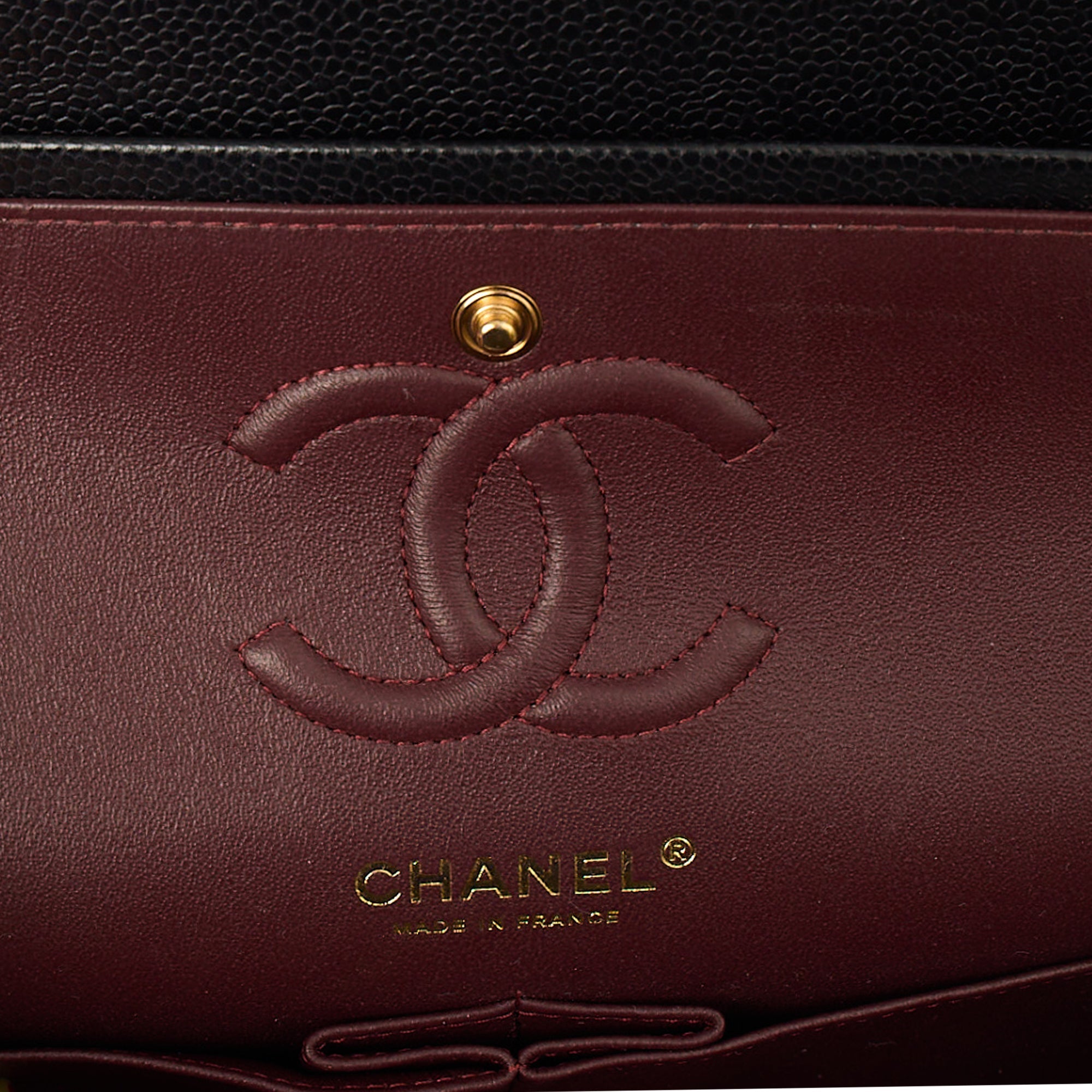 Chanel Shoulder Bag Classic Double Flap - Small in Black, Caviar Leather — Alternate View 13