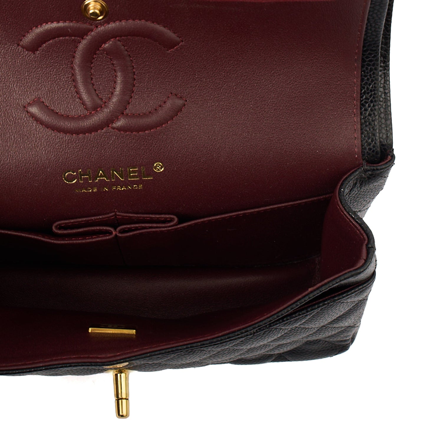 Chanel Shoulder Bag Classic Double Flap - Small in Black, Caviar Leather — Alternate View 14