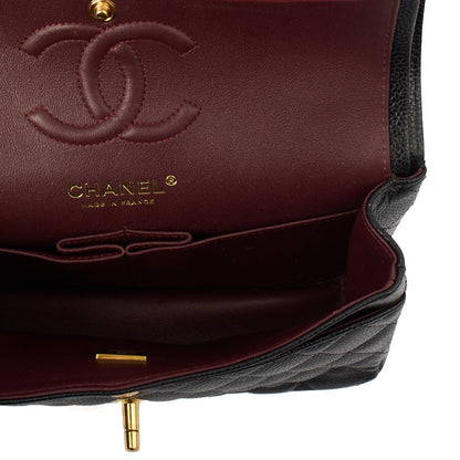 Chanel Shoulder Bag Classic Double Flap - Small in Black, Caviar Leather — Alternate View 14