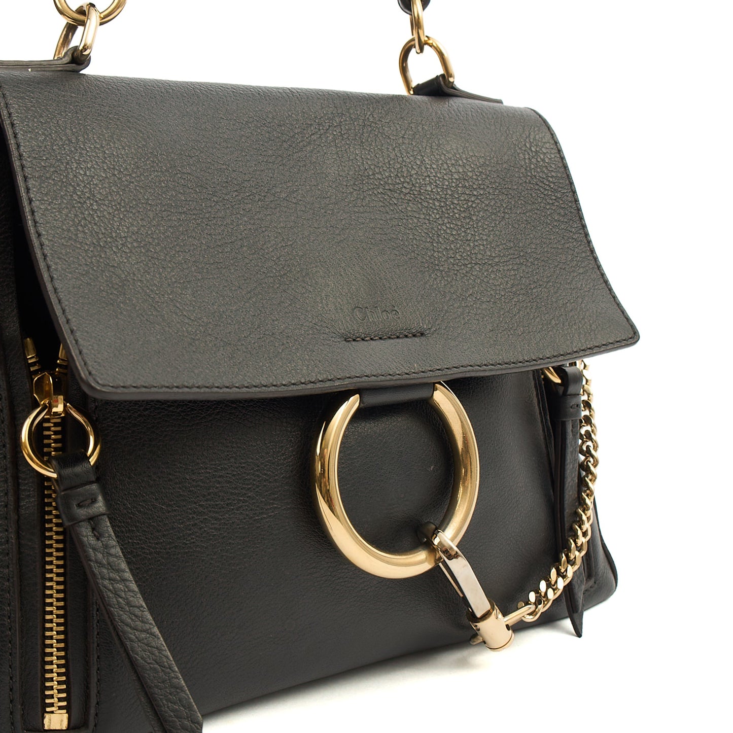 Chloe Top Handle Faye - Medium in Black, Calfskin Leather — Alternate View 18