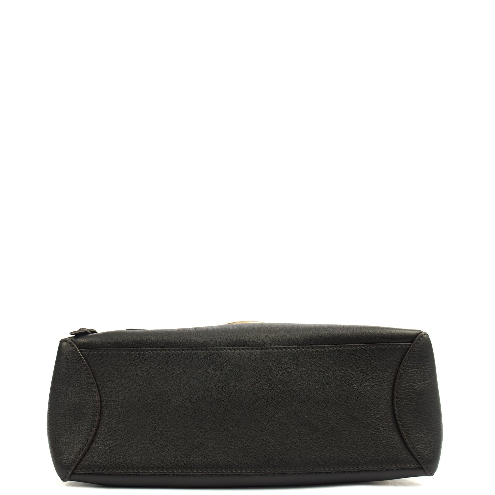 Chloe Top Handle Faye - Medium in Black, Calfskin Leather — Top View