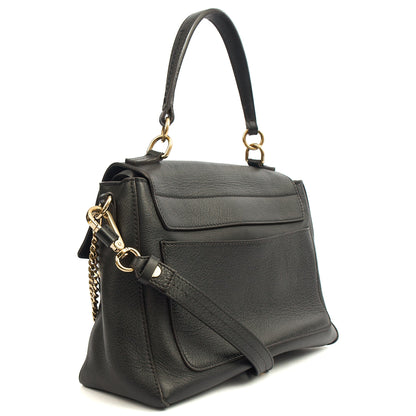 Chloe Top Handle Faye - Medium in Black, Calfskin Leather — Alternate View 8