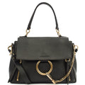 Chloe Top Handle Faye - Medium in Black, Calfskin Leather — Front View