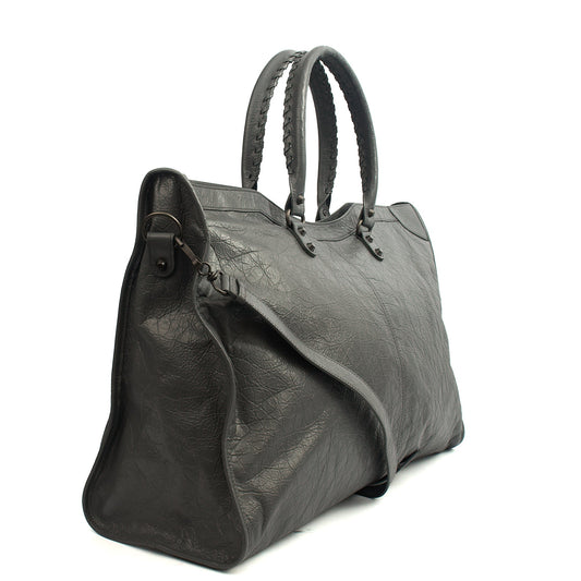 Balenciaga Tote Classic City - XL in Grey, Agneau (Lambskin) — Side View