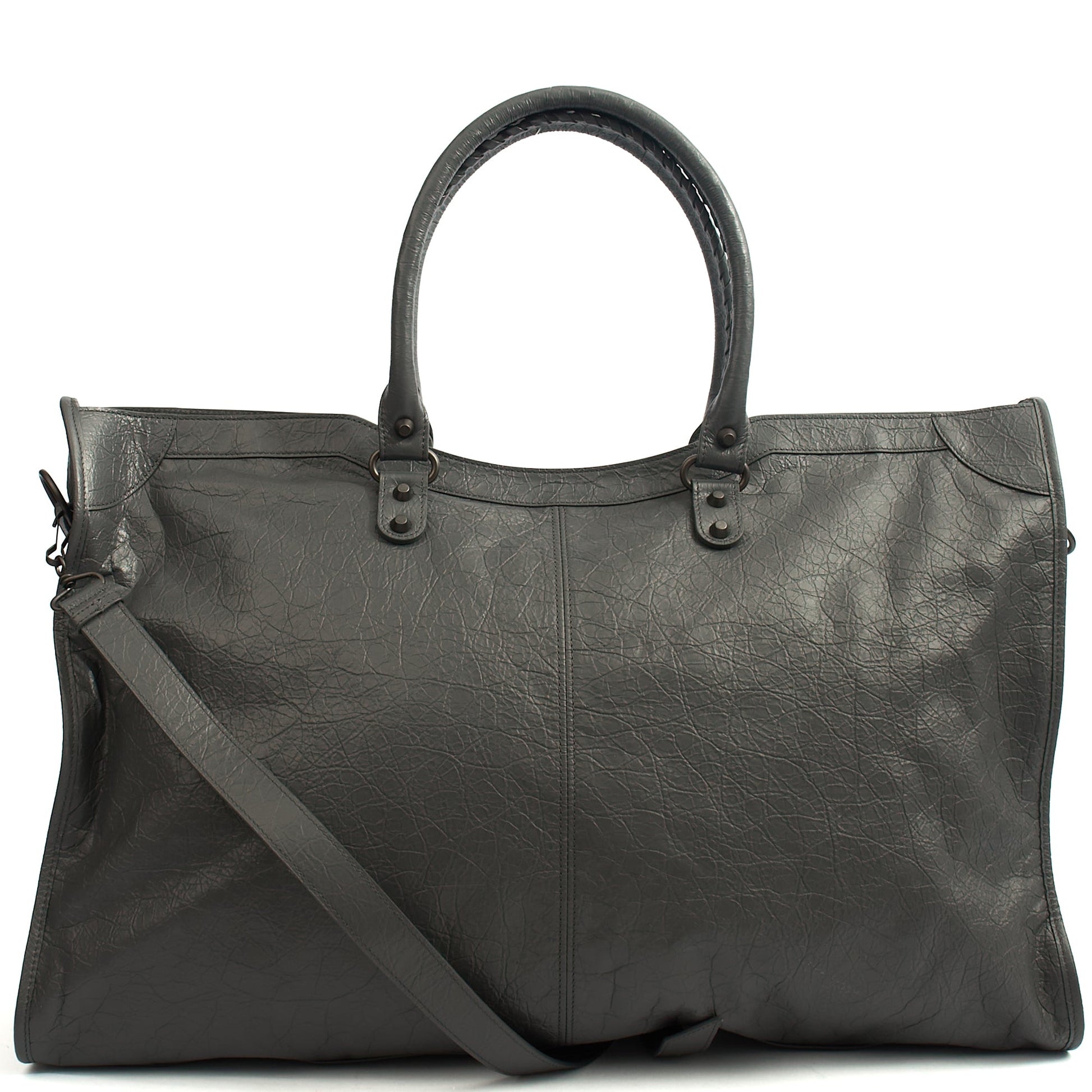 Balenciaga Tote Classic City - XL in Grey, Agneau (Lambskin) — Back View