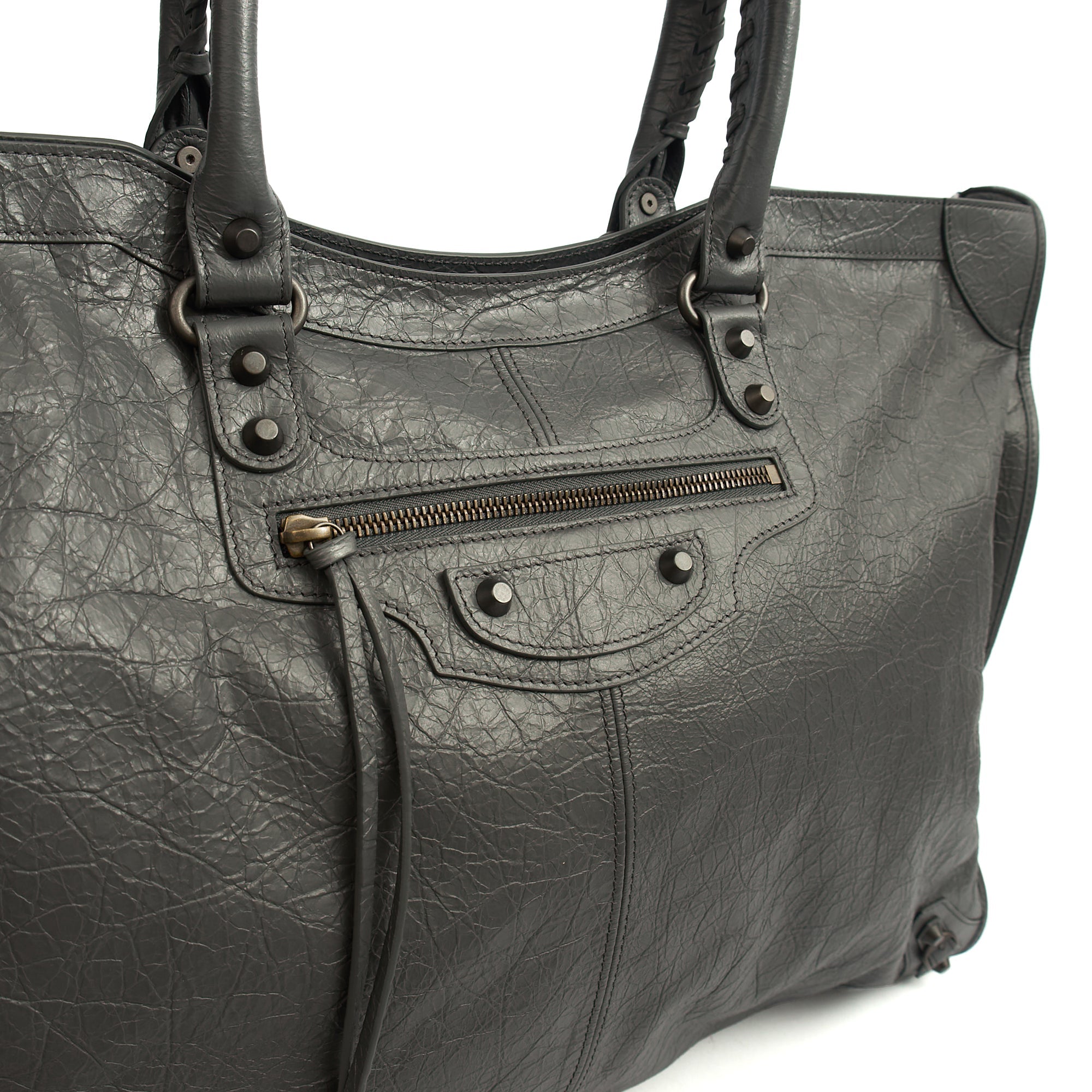 Balenciaga Tote Classic City - XL in Grey, Agneau (Lambskin) — Alternate View 18