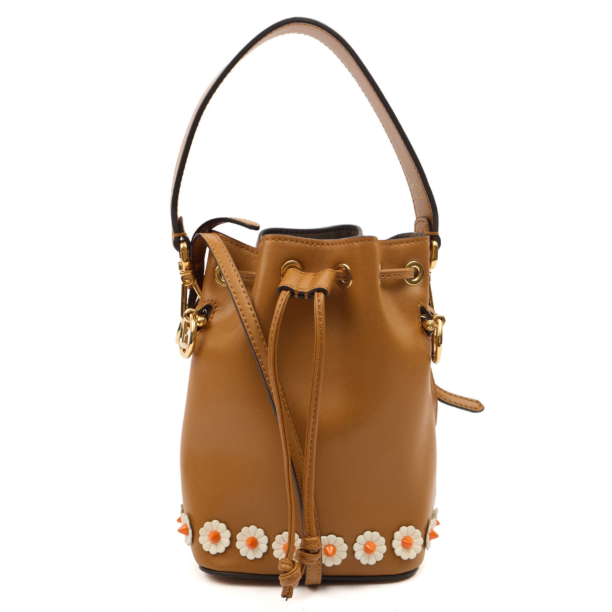 Fendi Bucket Bag Mon Tresor - Mini in Brown, Leather — Front View