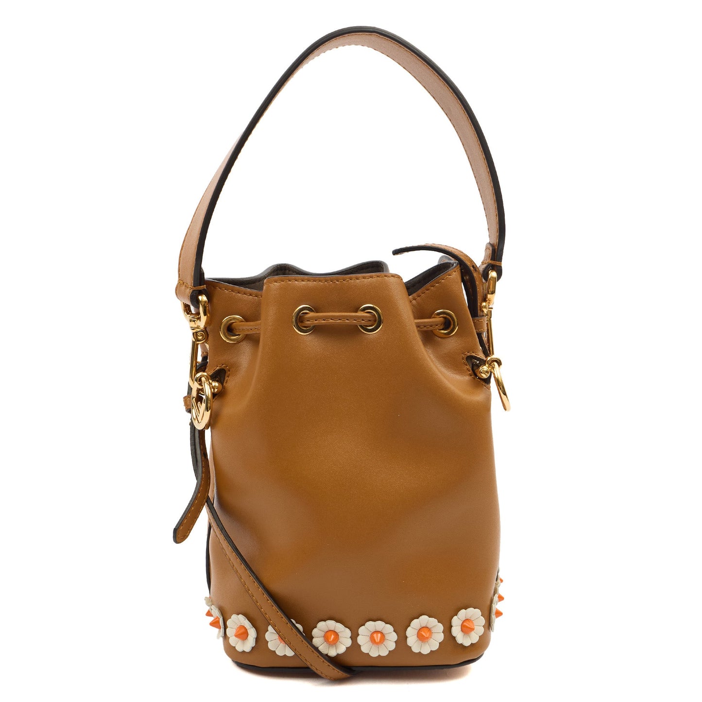 Fendi Bucket Bag Mon Tresor - Mini in Brown, Leather — Back View
