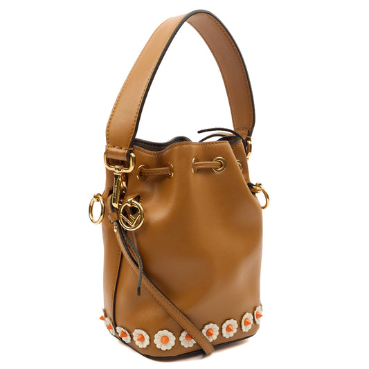 Fendi Bucket Bag Mon Tresor - Mini in Brown, Leather — Side View