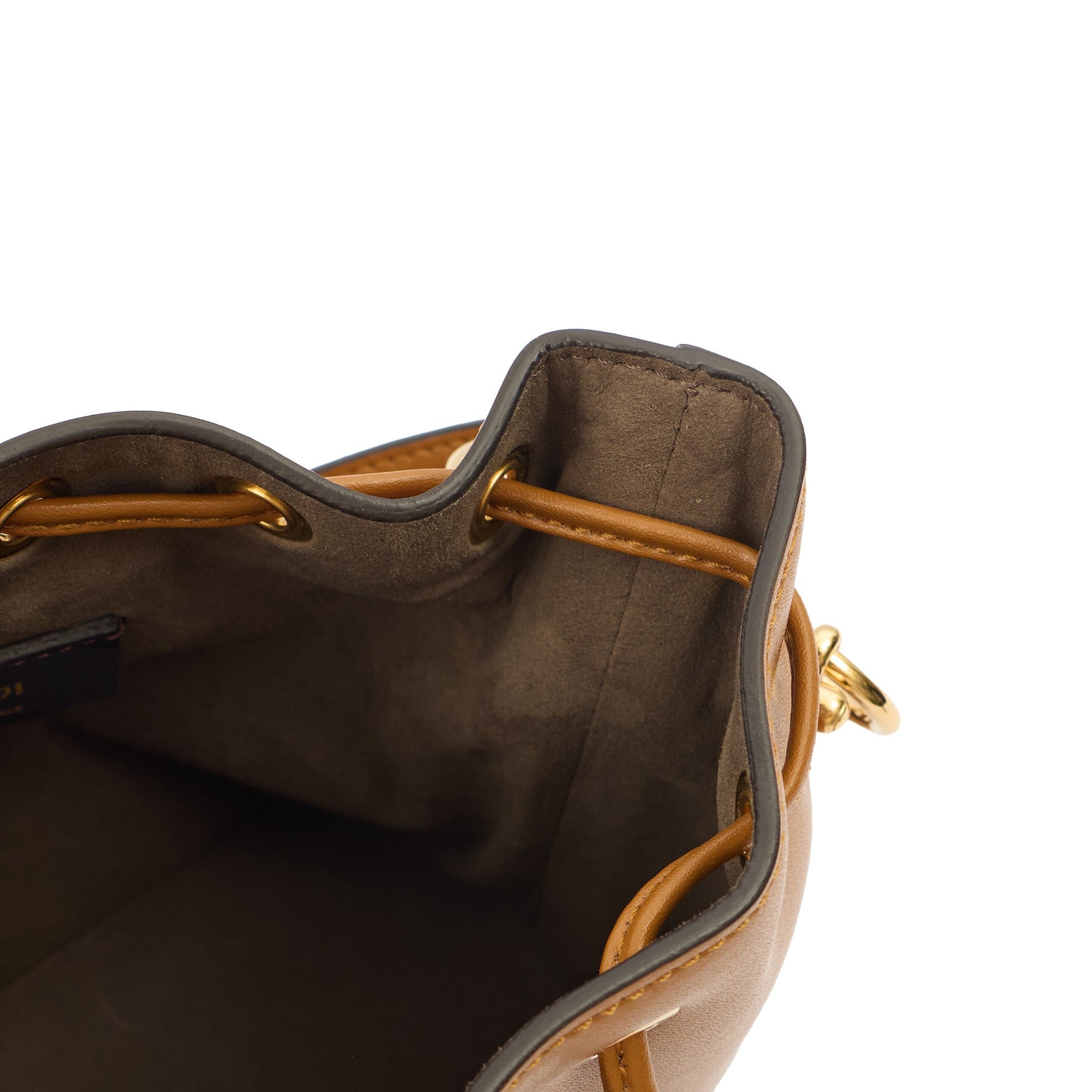 Fendi Bucket Bag Mon Tresor - Mini in Brown, Leather — Detail View