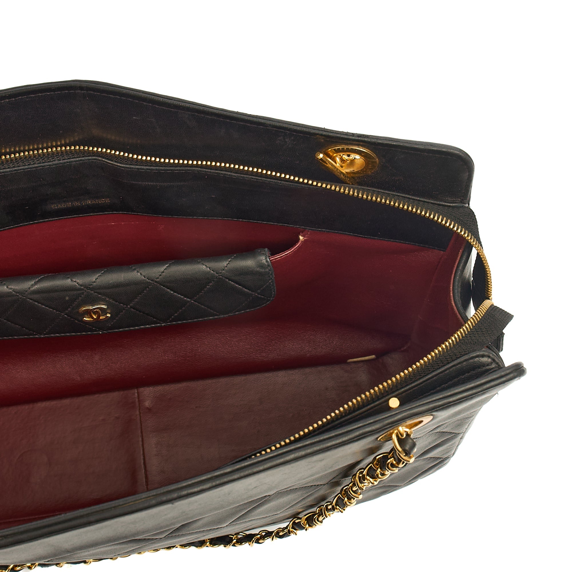 Chanel Tote Vintage Tote in Black, Leather — Alternate View 8