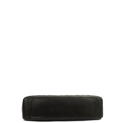 Chanel Tote Vintage Tote in Black, Leather — Top View