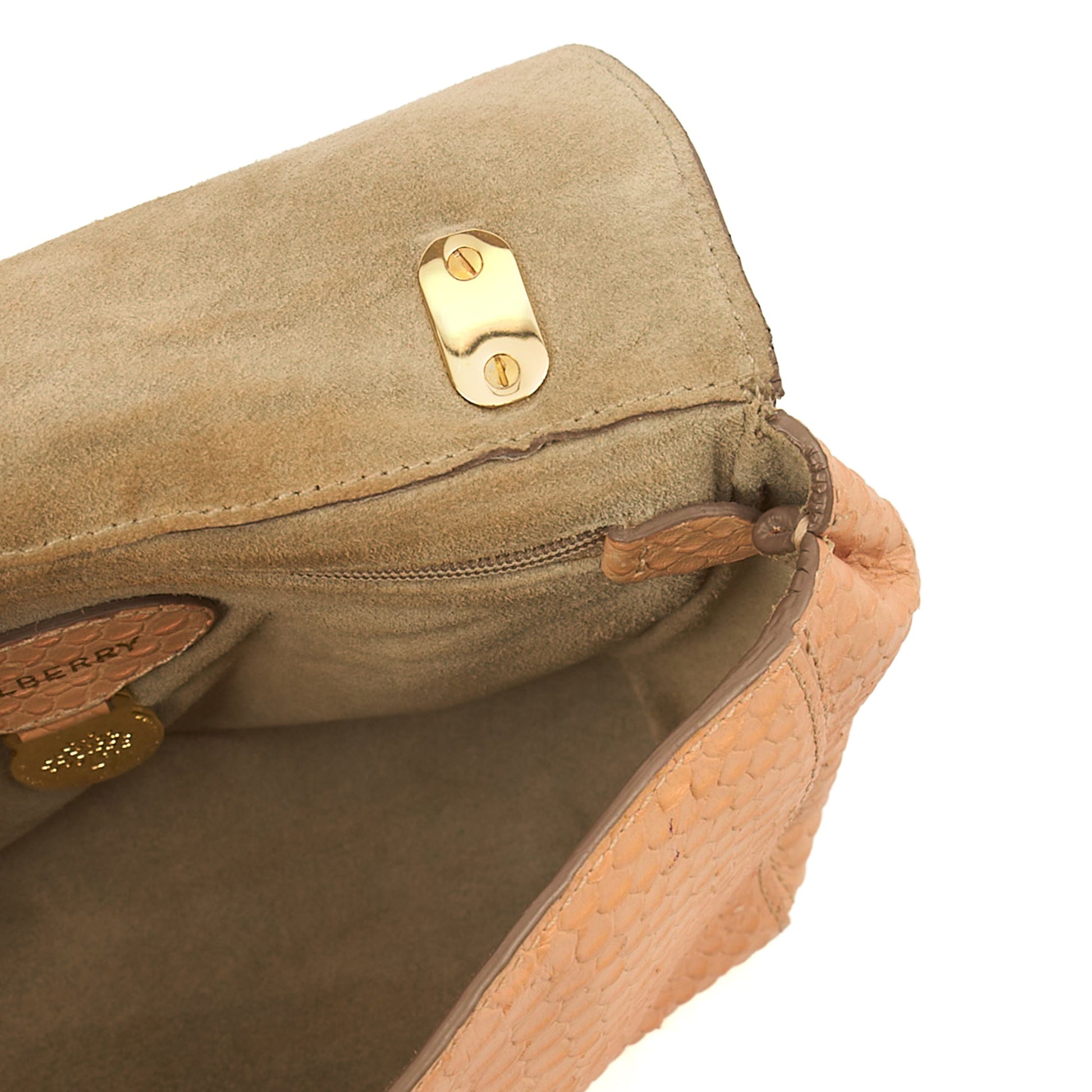 Mulberry Shoulder Bag Cecily  in Coral Orange, Exotic Effect Leather — Detail View