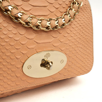 Mulberry Shoulder Bag Cecily  in Coral Orange, Exotic Effect Leather — Lifestyle View