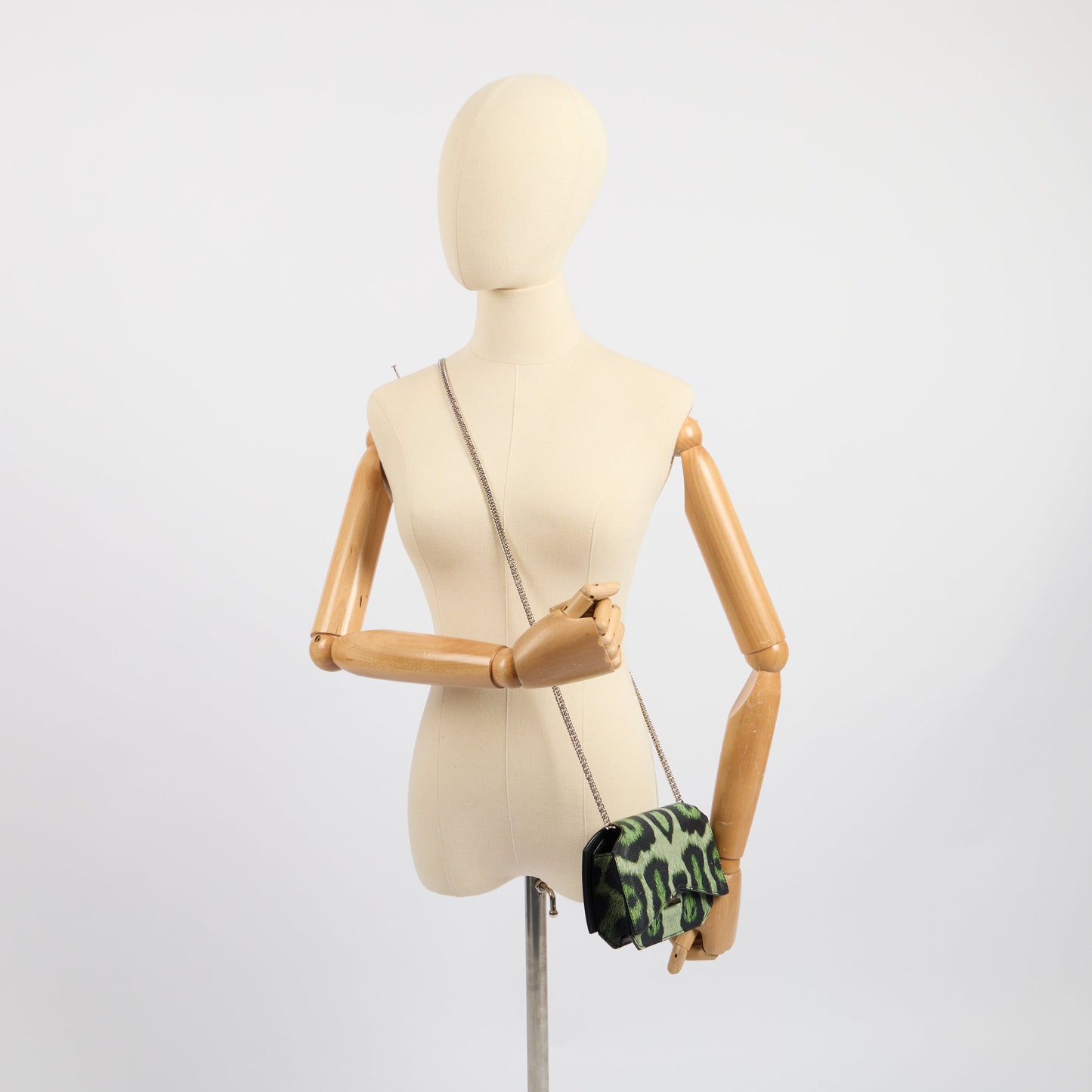 Givenchy Cross Body Pandora Box in Green, Box Calfskin — Side View