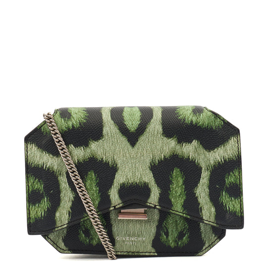 Givenchy Cross Body Pandora Box in Green, Box Calfskin — Front View