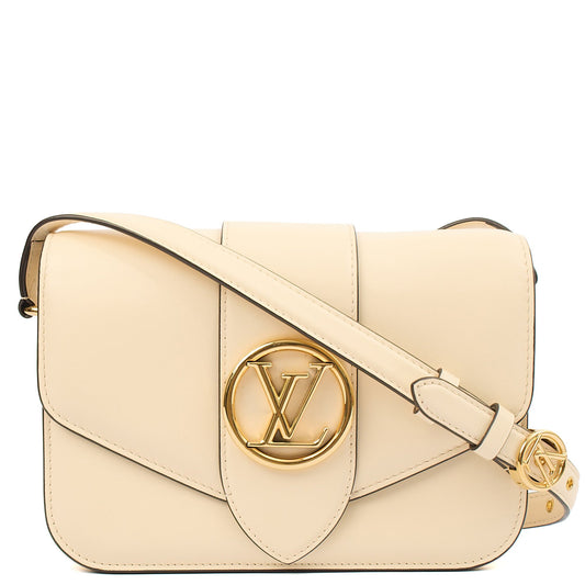 Louis Vuitton Cross Body LV Pont 9  in Neutral, Calfskin Leather — Front View
