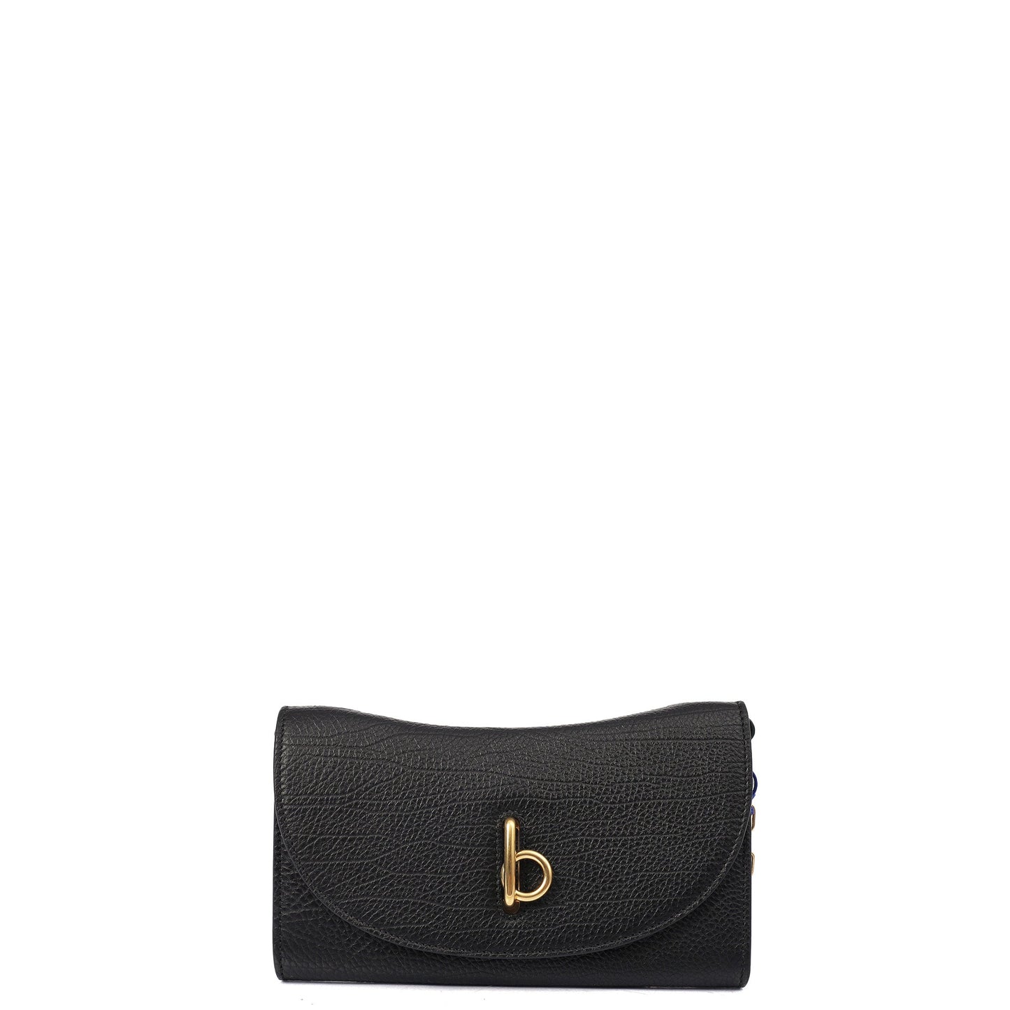 Burberry Cross Body Mini Rocking Horse Bag in Black, Leather — Front View