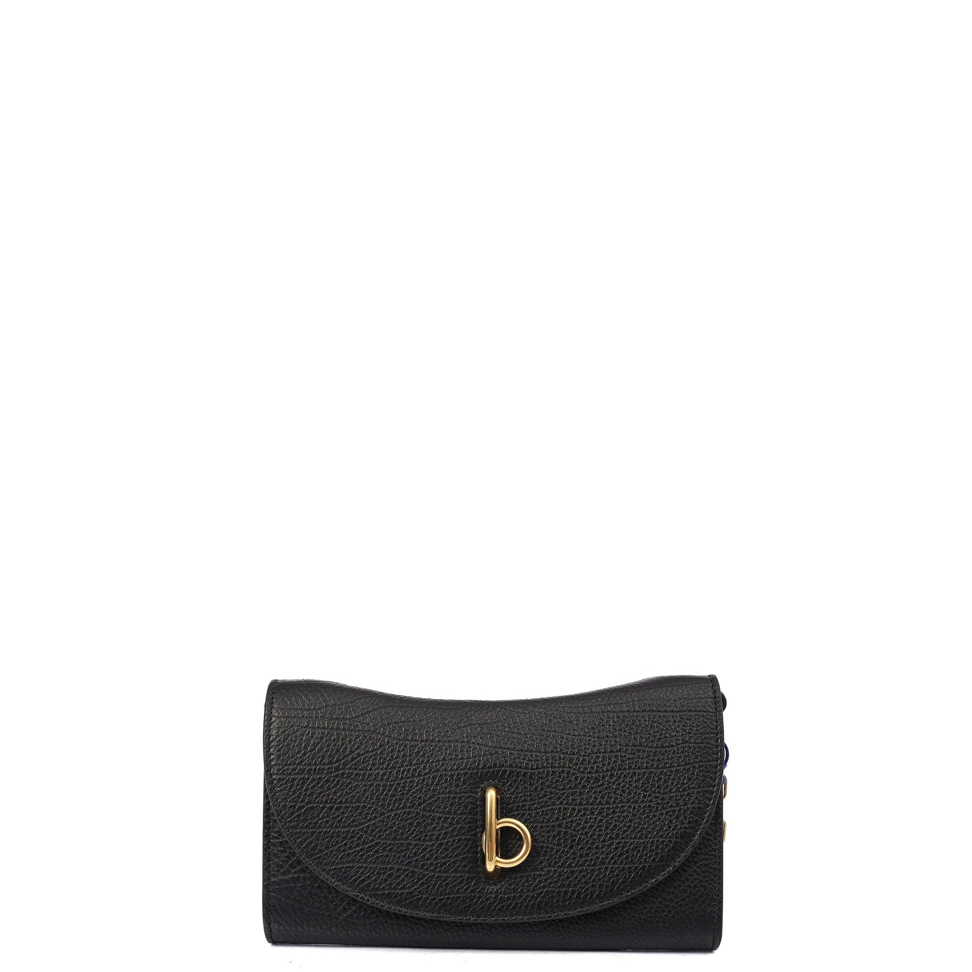 Burberry Cross Body Mini Rocking Horse Bag in Black, Leather — Front View