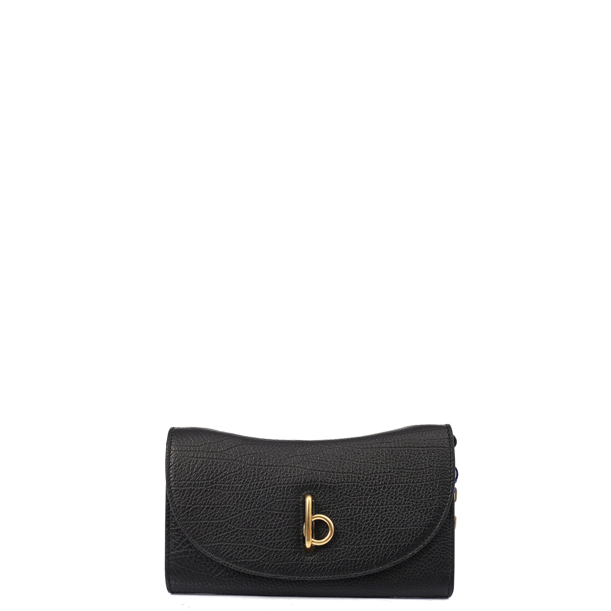 Burberry Cross Body Mini Rocking Horse Bag in Black, Leather — Front View