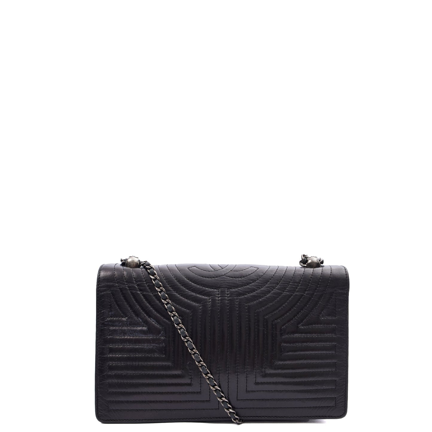 Chanel Shoulder Bag Flap Bag in Black, Calfskin Leather — Alternate View 23