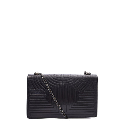 Chanel Shoulder Bag Flap Bag in Black, Calfskin Leather — Alternate View 13