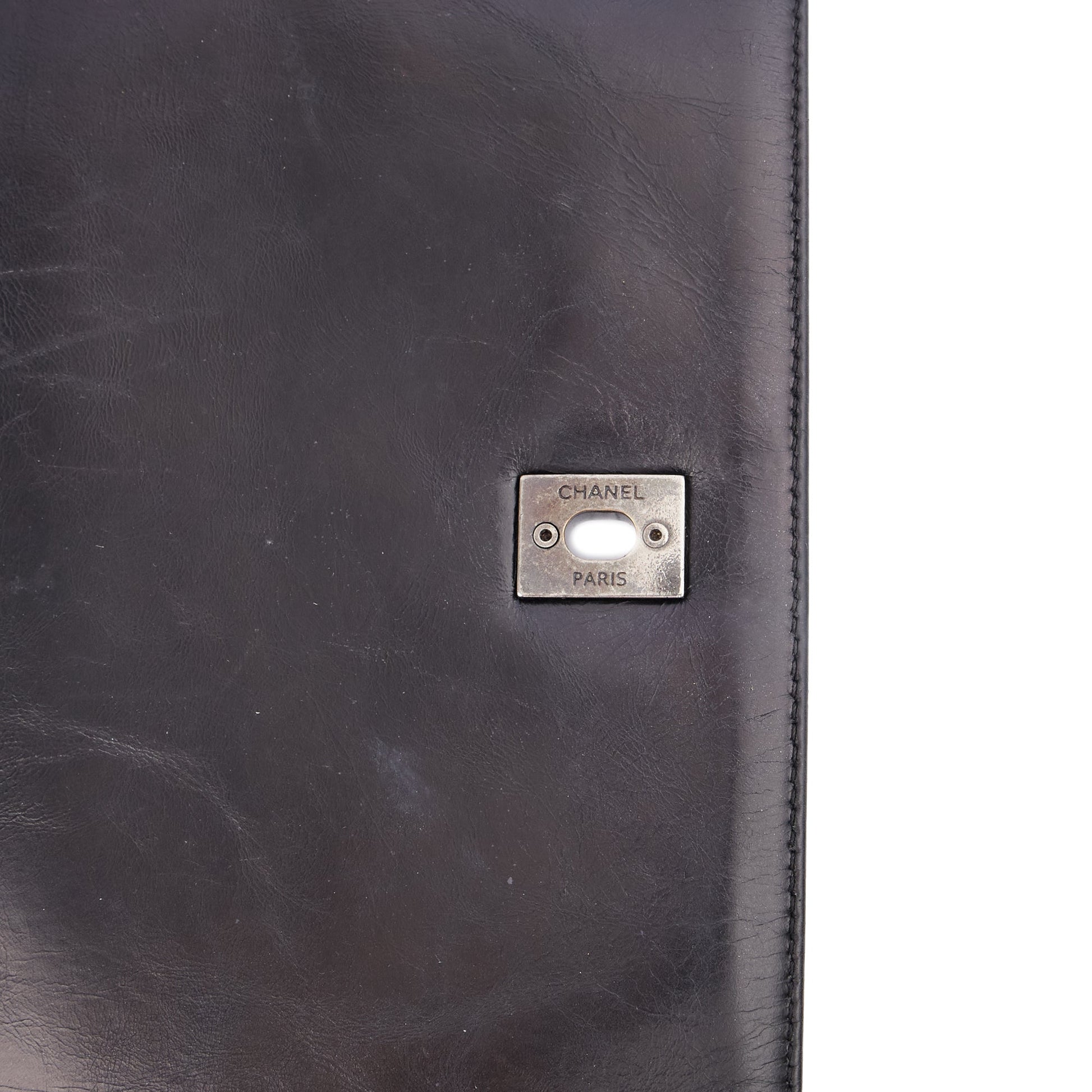Chanel Shoulder Bag Flap Bag in Black, Calfskin Leather — Alternate View 9