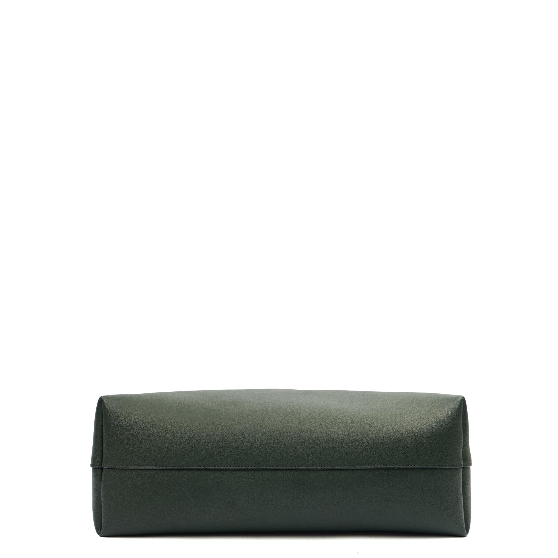 Saint Laurent Tote Shopping East West in Green, Calfskin Leather — Detail View